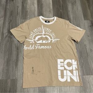 Ecko Unltd. Train of Thought Rhino Graphic T-Shirt Vintage Y2K, Size Medium
